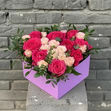 Цветочная композиция из Розы в коробке в Балахоновском