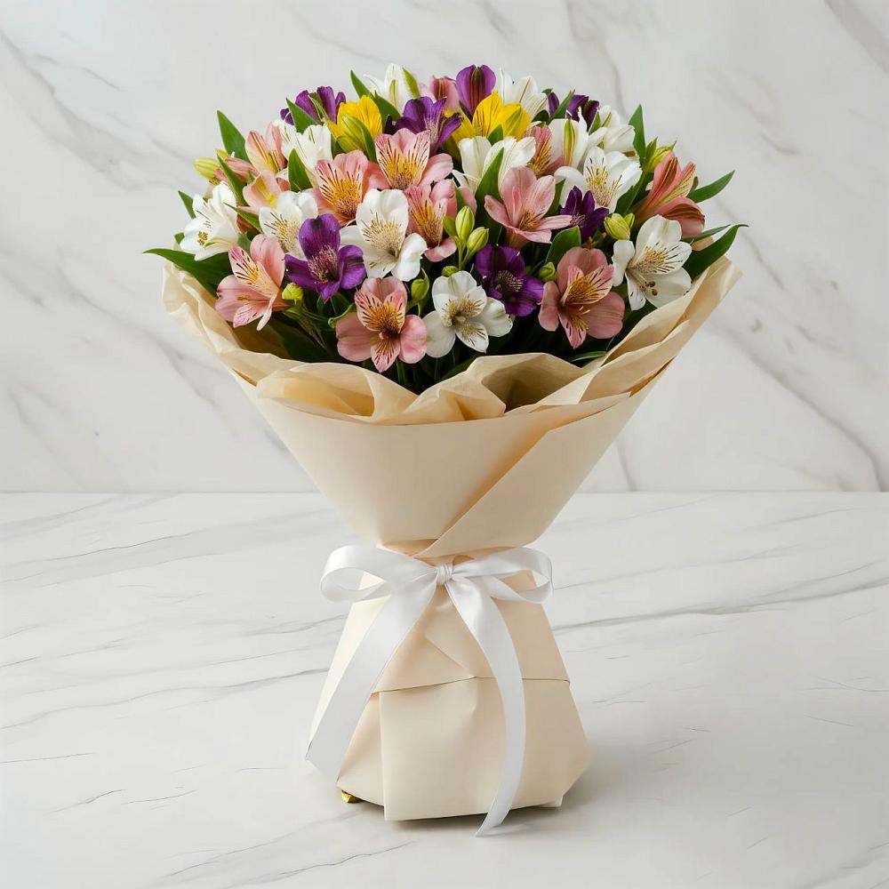 Букет цветов из: Альстромерии в Балахоновском