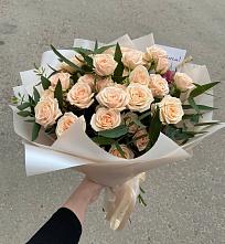 Букет Кремовые розы Латте в Балахоновском