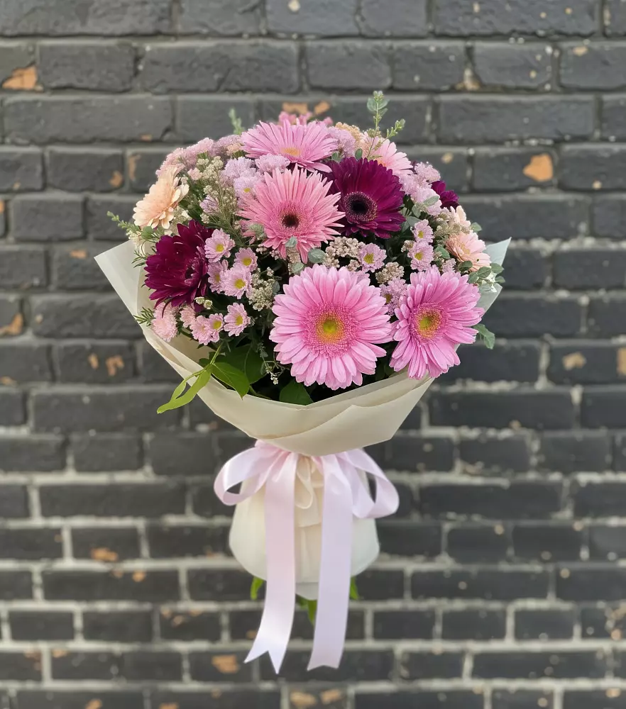 Букет цветов из: Герберы и Хризантемы в Балахоновском