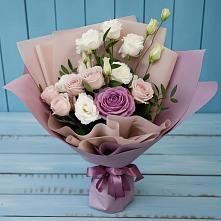 Букет цветов из:  Розы и Лизиантусы в Балахоновском