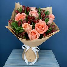 Букет цветов из:  Розы и Альстромерии в Балахоновском