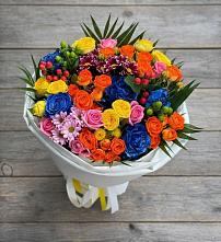 Букет цветов из:  Розы и Хризантемы в Балахоновском