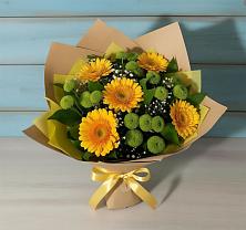 Букет цветов из:  Герберы и Хризантемы #REPLACE_PRED# Балахоновском