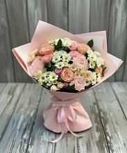 Букет цветов из:  Гвоздики, Розы и Хризантемы в Балахоновском