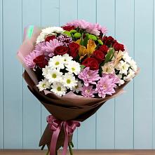 Букет цветов из:  Розы, Хризантемы и Альстромерии в Балахоновском