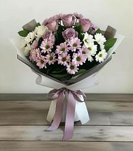 Букет цветов из:  Хризантемы и Розы #REPLACE_PRED# Балахоновском
