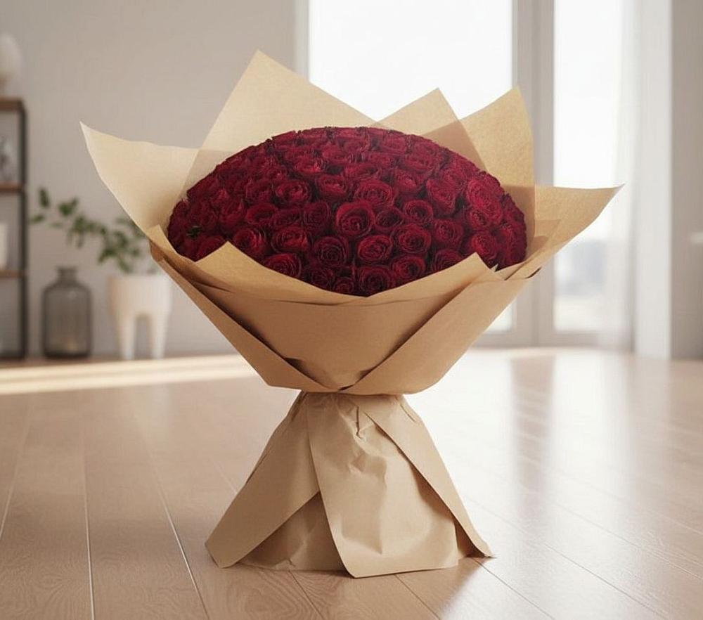 Букет 101 Красная роза в Балахоновском