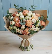 Букет цветов из:  Альстромерии и Розы в Балахоновском